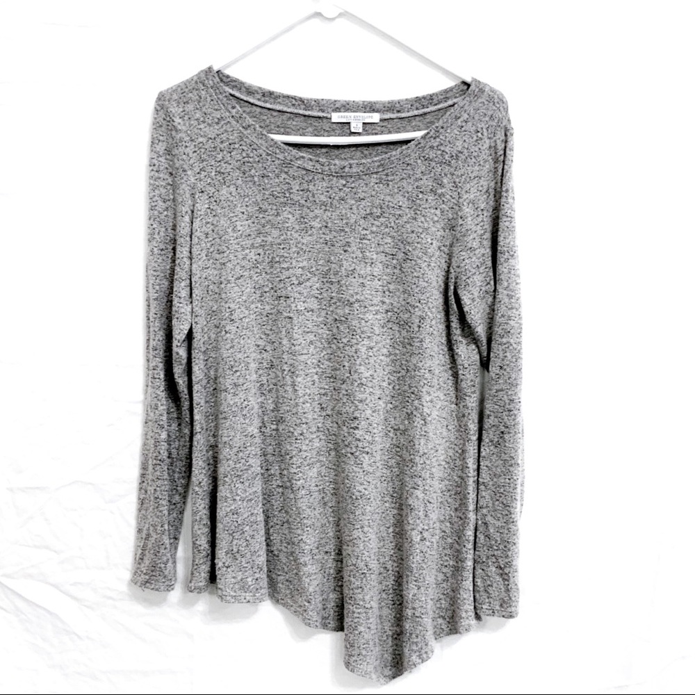 Green Envelope Heather Gray Long Sleeve shirt